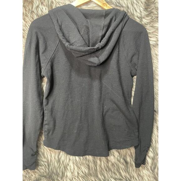 Calvin Klein Performance Black Tight Knit Full Zip Hooded Jacket Sweater Women S - Picture 3 of 4